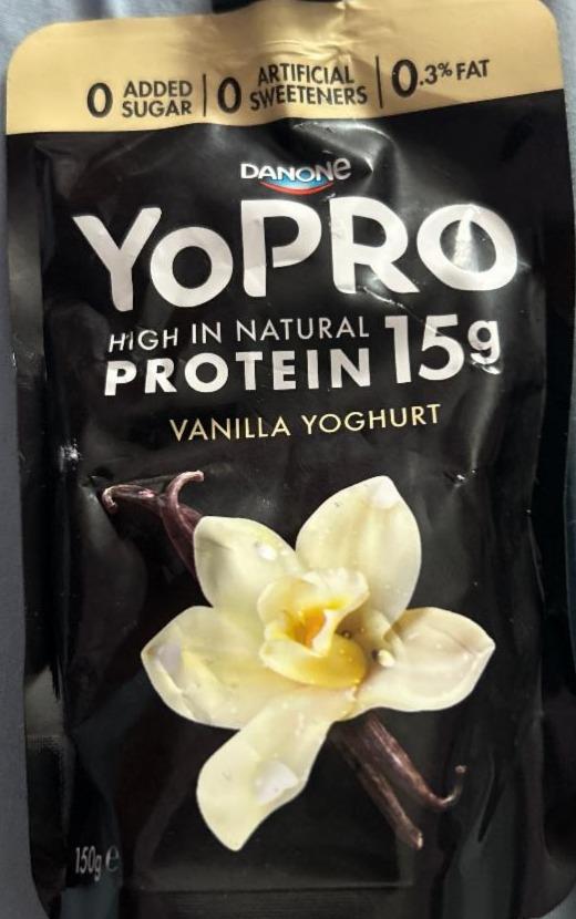 Fotografie - YoPro High in Natural Protein 15g Vanilla Yoghurt Danone