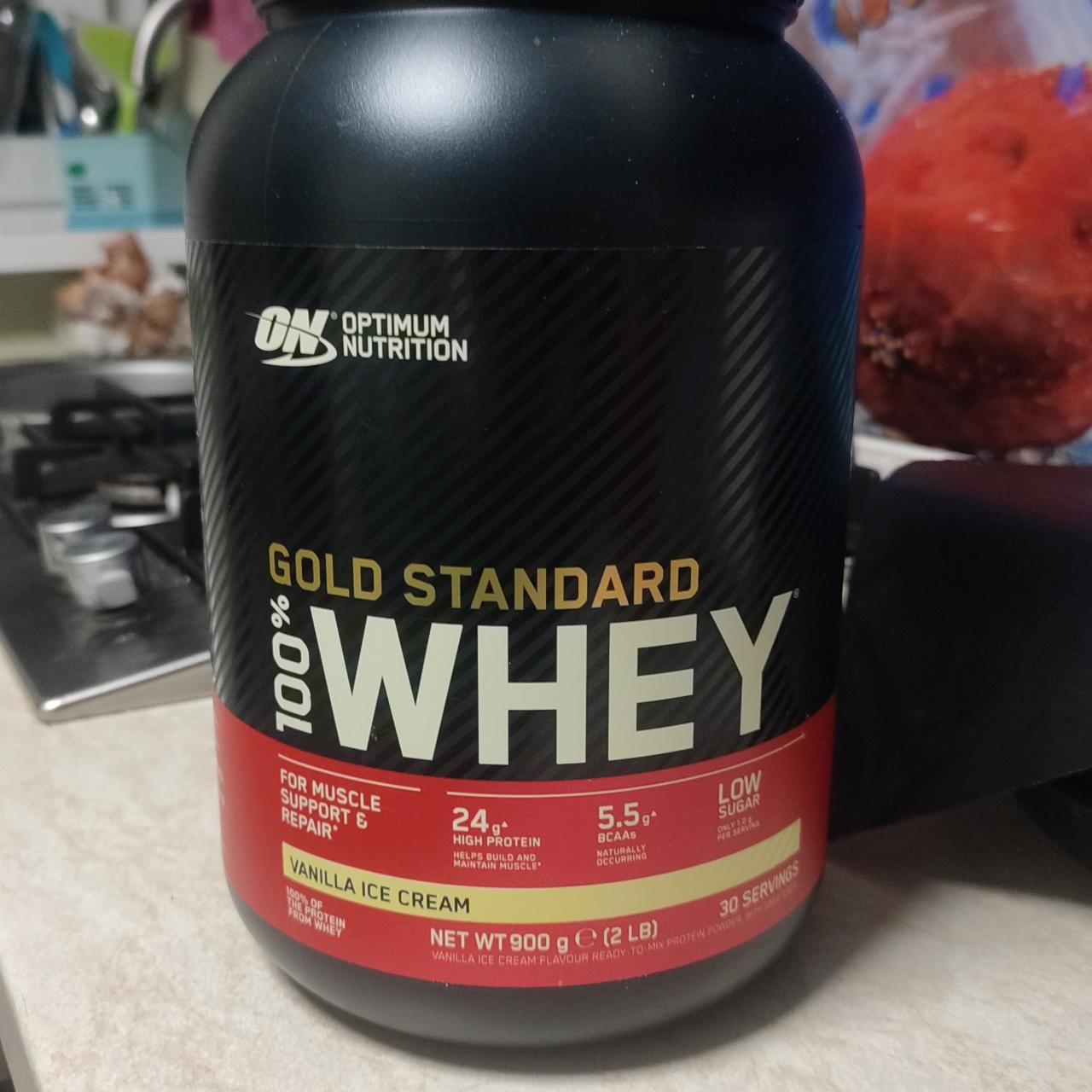 Fotografie - Whey Gold Standart Protein 100% Vanilla Ice Cream Optimum Nutrition