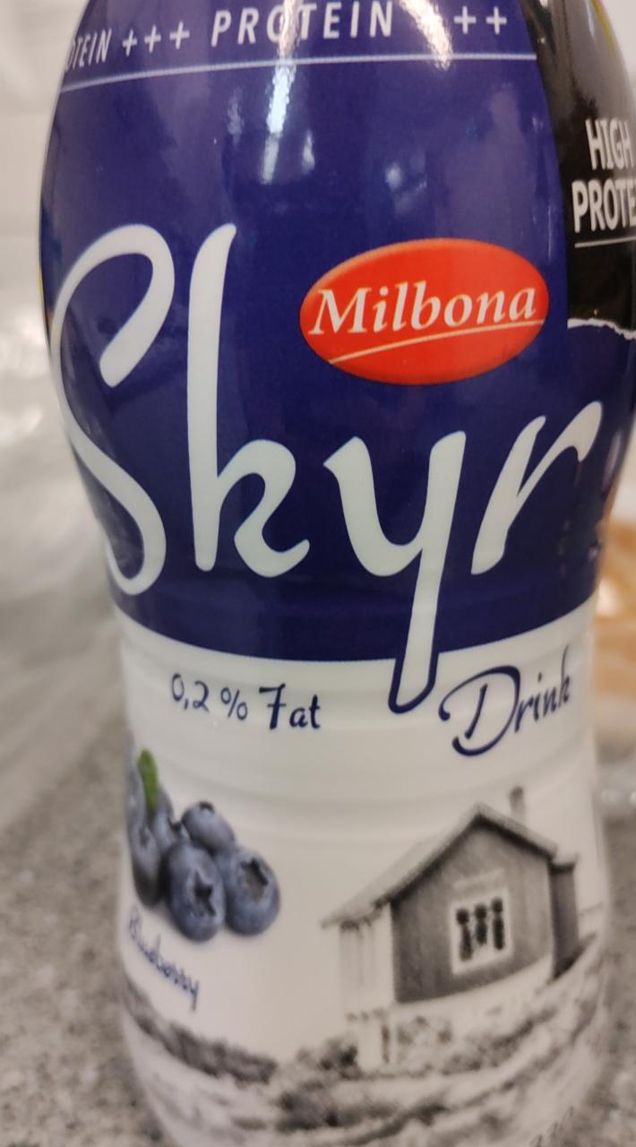 Fotografie - Skyr drink 0,2% fat blueberry Milbona