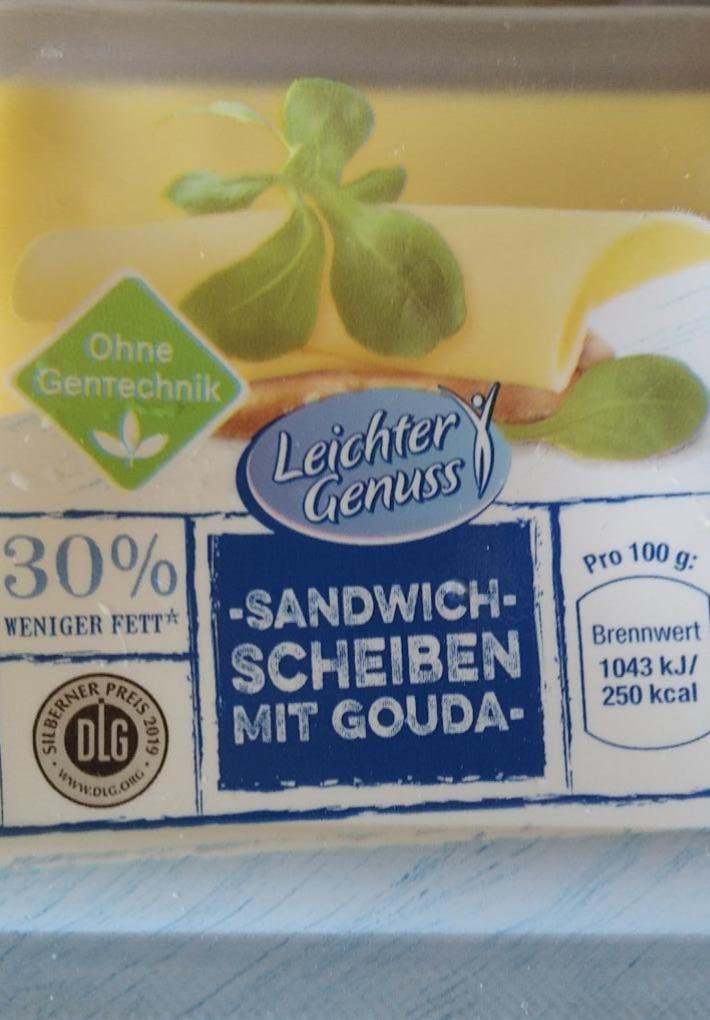 Fotografie - Sandwich scheiben mit gouda Leichter genuss