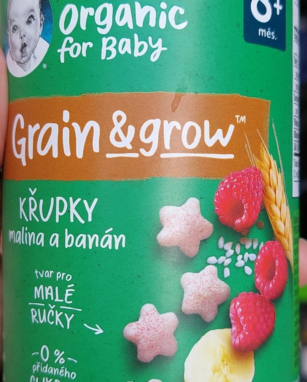 Fotografie - Grain & Grow Křupky malina a banán Gerber Organic for Baby