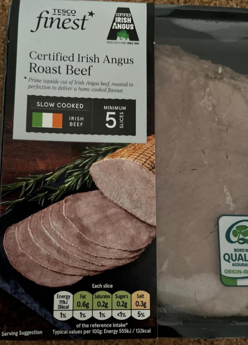 Fotografie - Certified irish angus roast beef Tesco finest