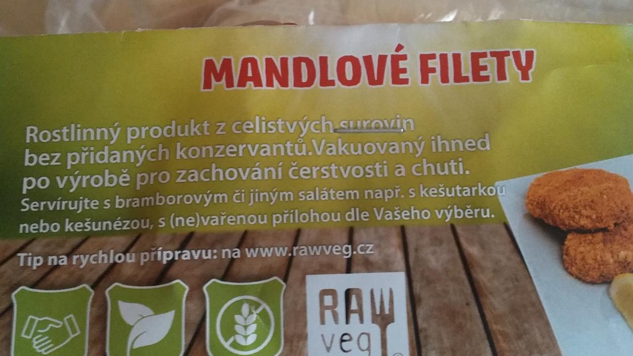 Fotografie - Mandlové filety RAW veg