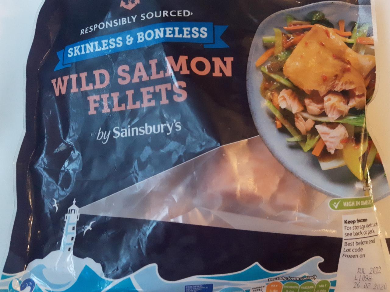 Fotografie - Wild salmon fillets by Sainsbury's