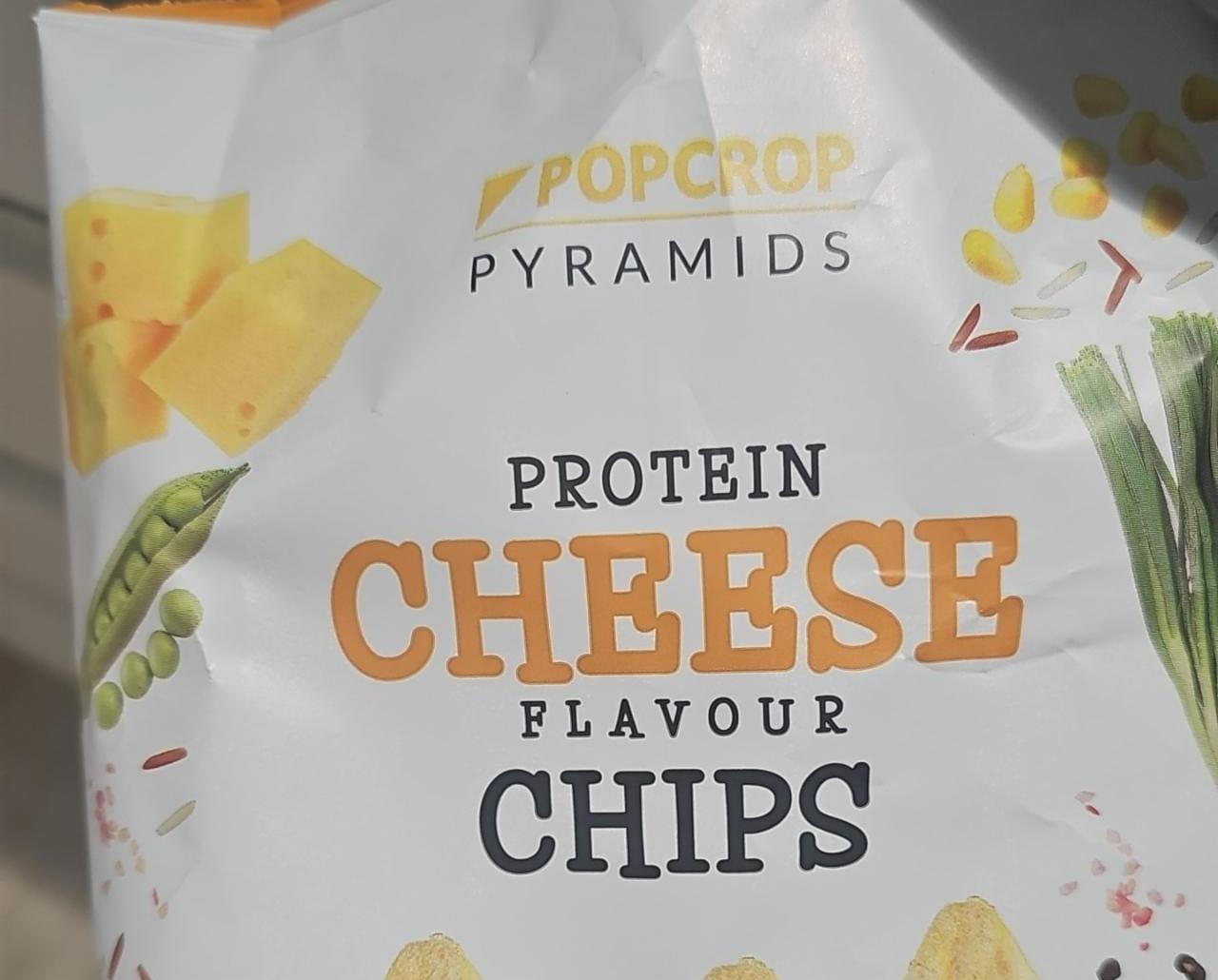 Fotografie - Protein cheese flavour chips Popcrop Pyramids