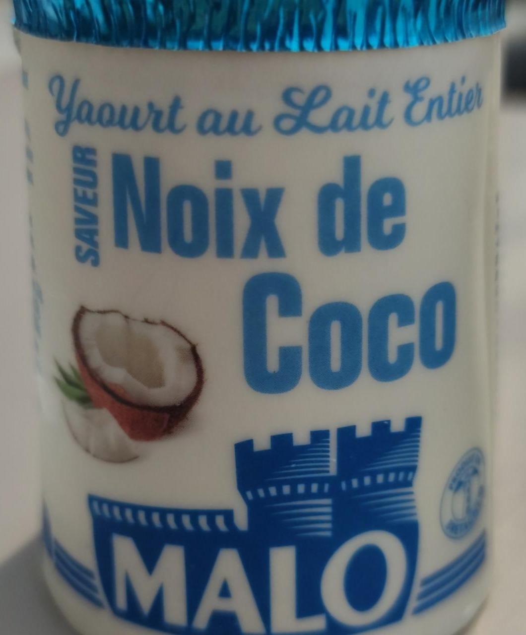 Fotografie - Yaourt au lait entier saveur noix de coco Malo