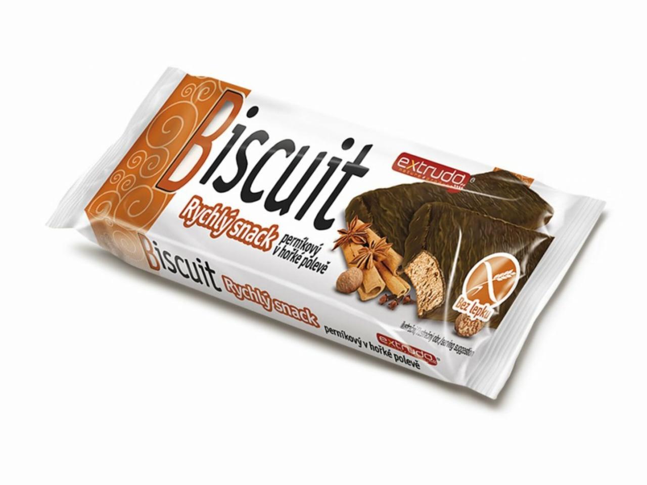 Fotografie - Extrudo Biscuit Rychlý snack perníkový v hořké polevě