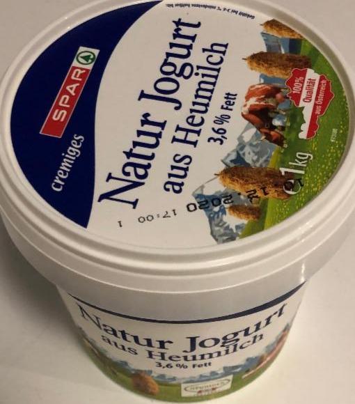 Fotografie - Natur Jogurt aus Heumilch 3,6% Fett Spar