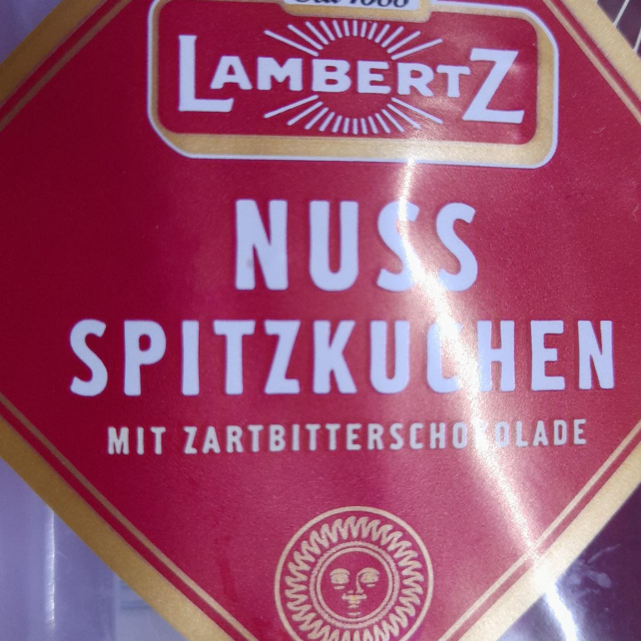 Fotografie - Nuss Spitzkuchen mit Zartbitterschokolade LambertZ