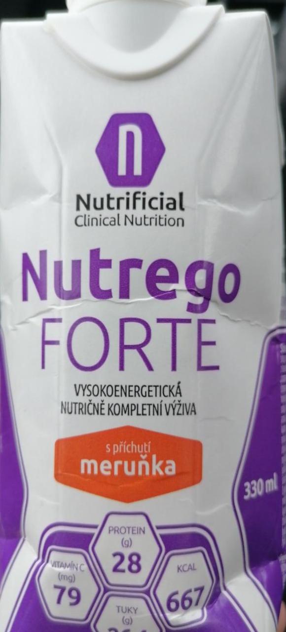 Fotografie - Nutrego Forte s příchutí meruňka Nutrificial Clinical Nutrition