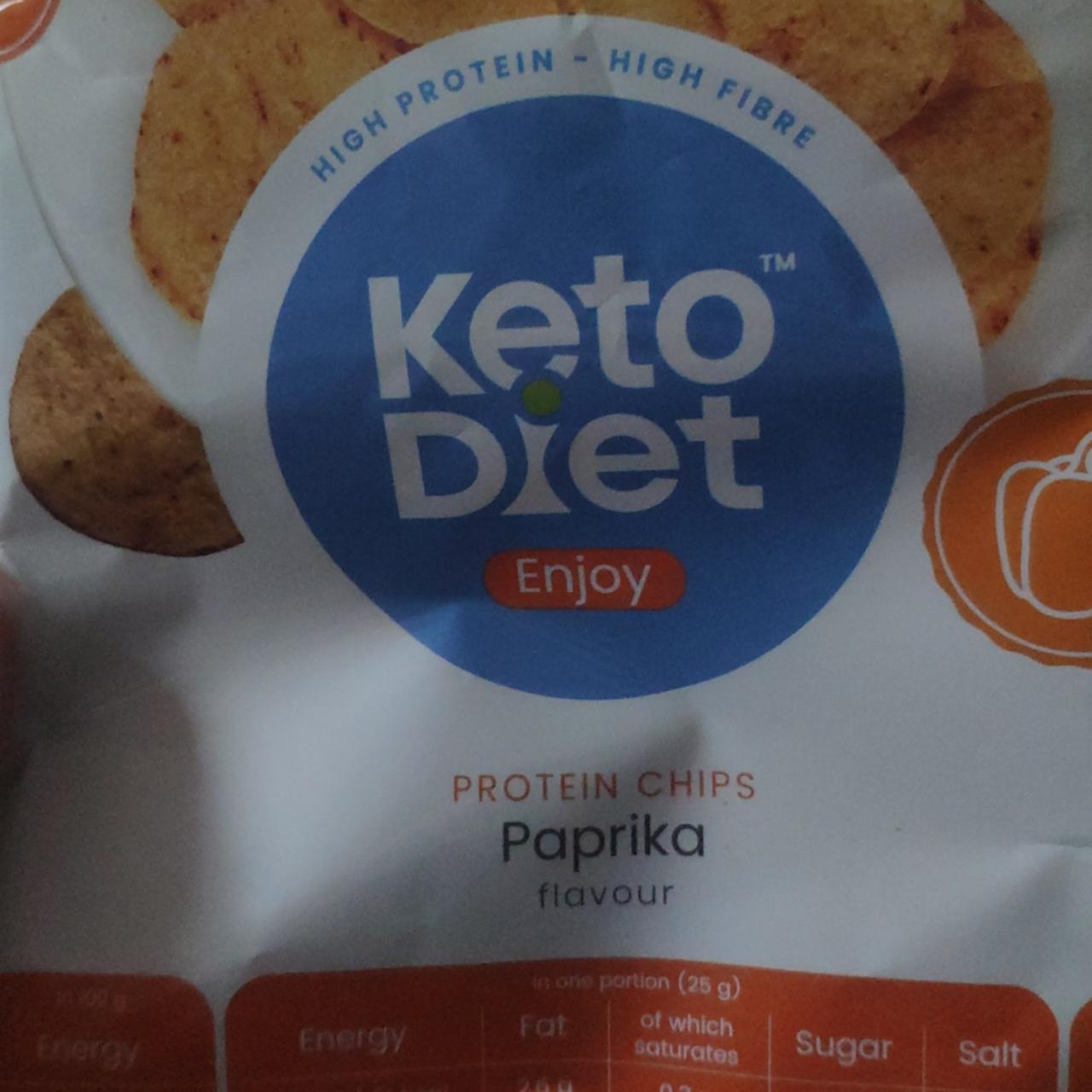 Fotografie - Protein chips paprika flavour Ketodiet