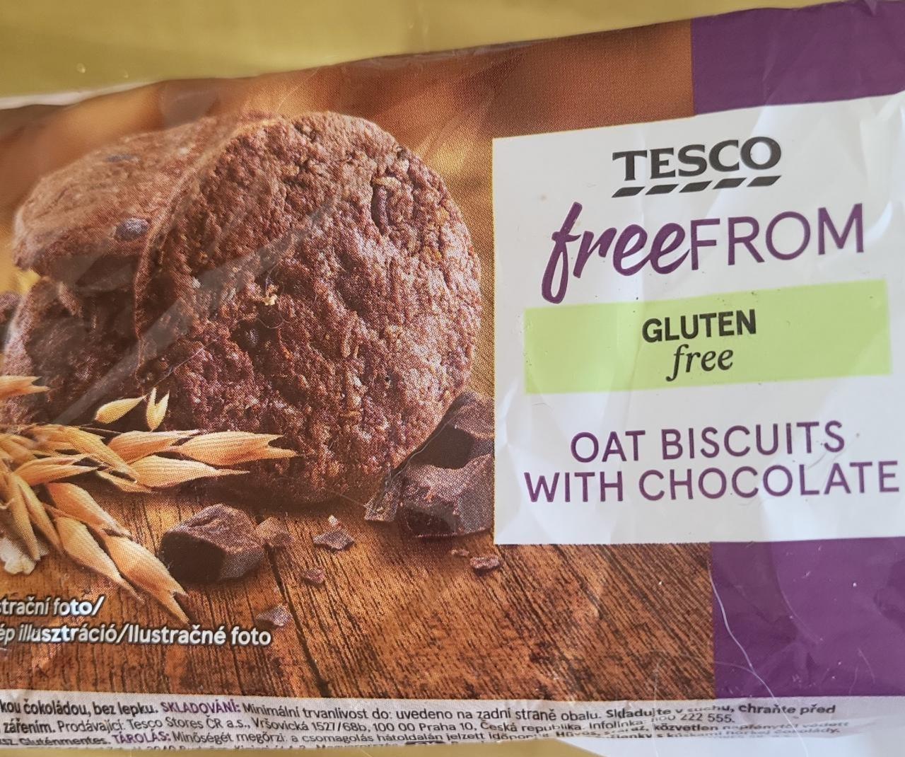 Fotografie - Freefrom Oat biscuits with chocolate Tesco