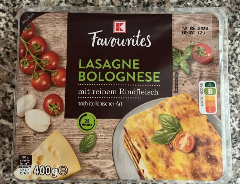 Fotografie - Lasagne Bolognese mit reinem Rindfleisch K-Favourites