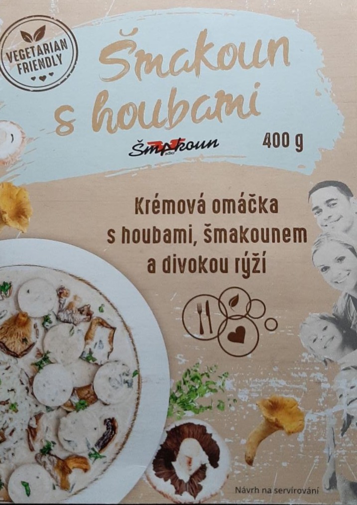 Fotografie - Krémová omáčka s houbami, šmakounem a divokou rýží Šmakoun