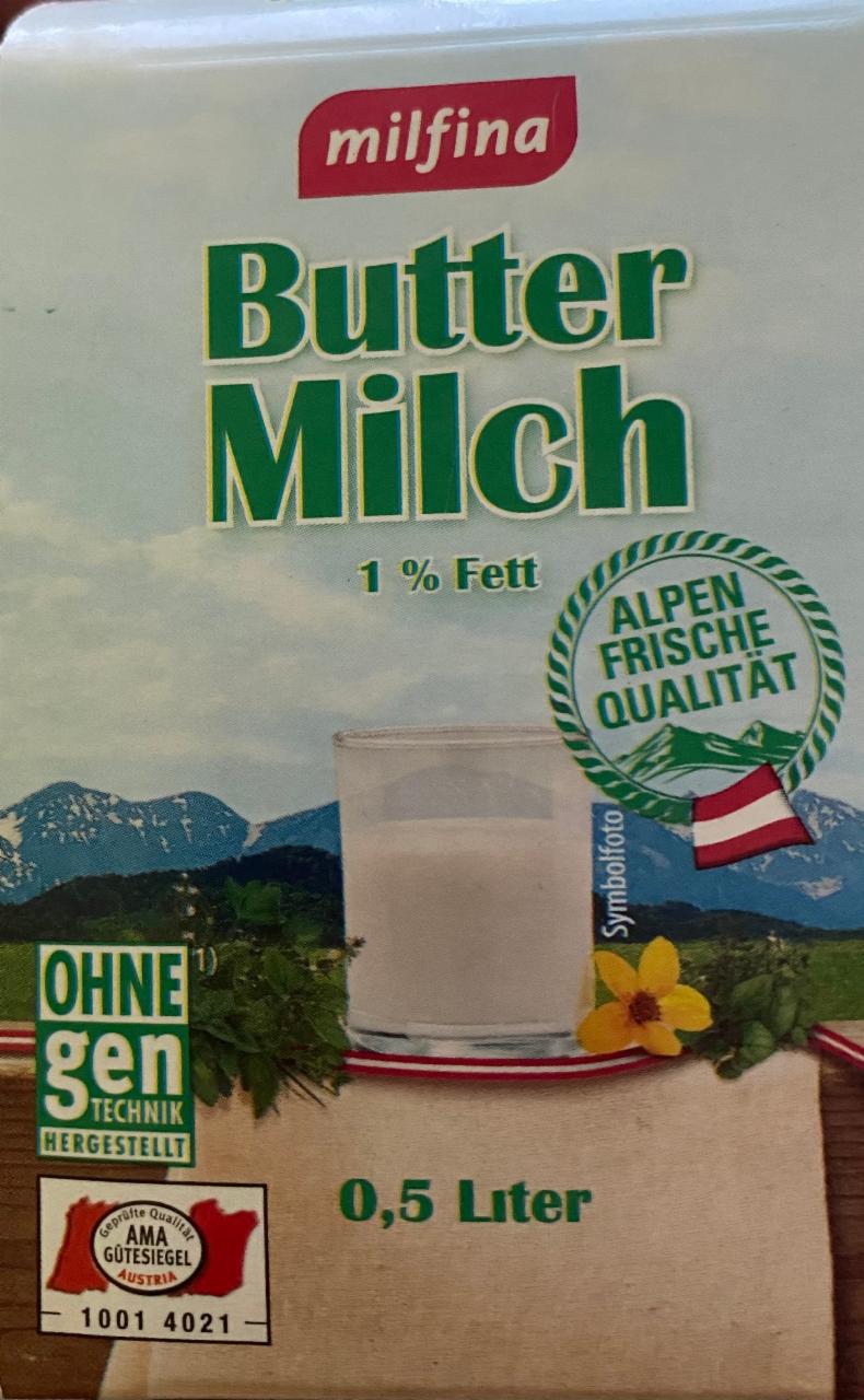 Fotografie - Butter Milch 1% Fett Milfina
