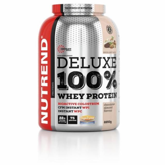 Fotografie - Deluxe 100% Whey protein chocolate + almond (čokoláda + mandle) Nutrend