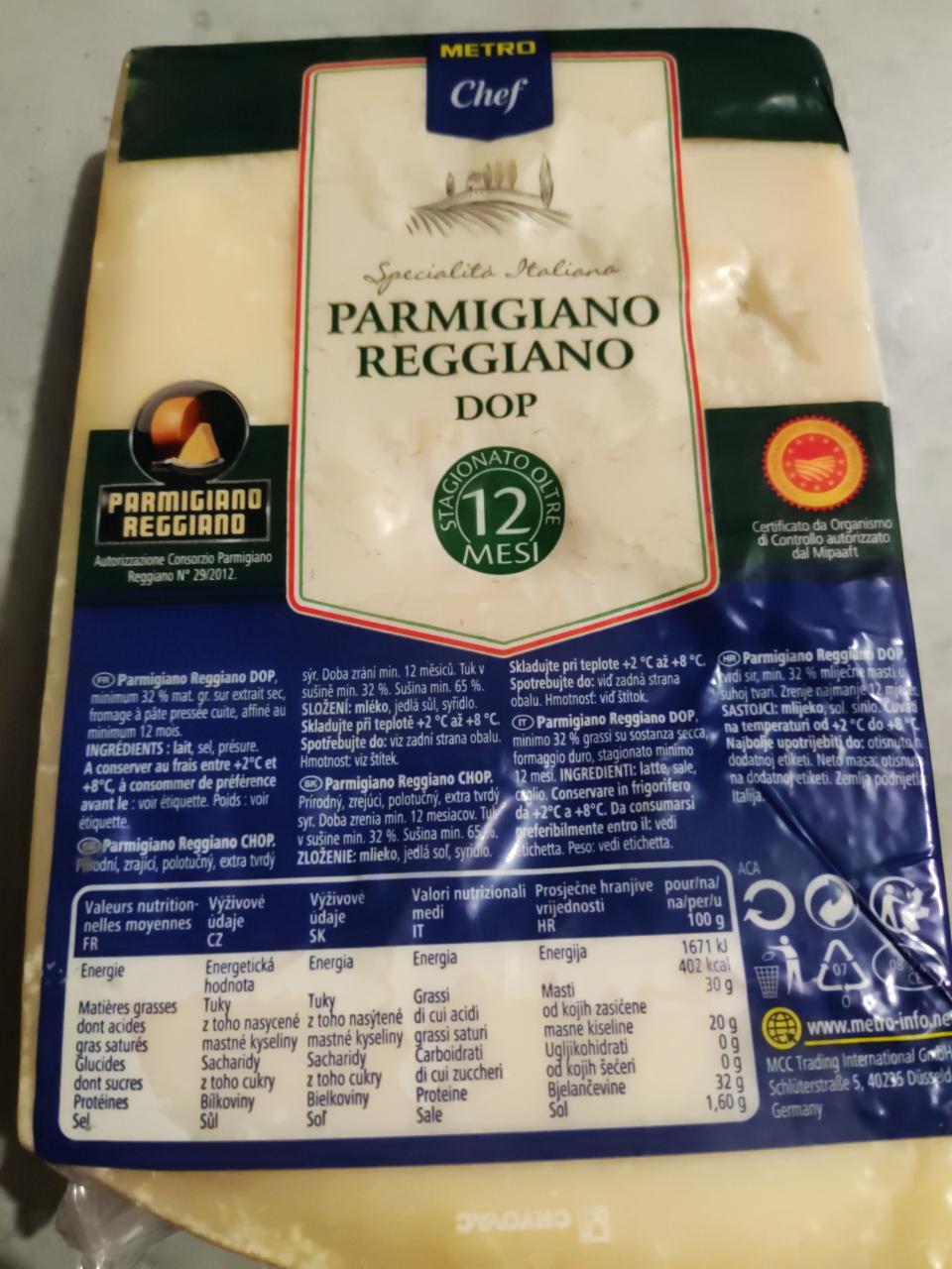 Fotografie - Parmigiano Reggiano DOP Metro Chef