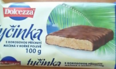 Fotografie - Tyčinka s kokosovou příchutí máčená v hořké polevě Dolcezza