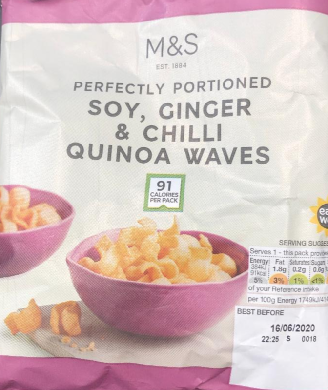 Fotografie - Soy Ginger & Chilli Quinoa Waves Marks & Spencer