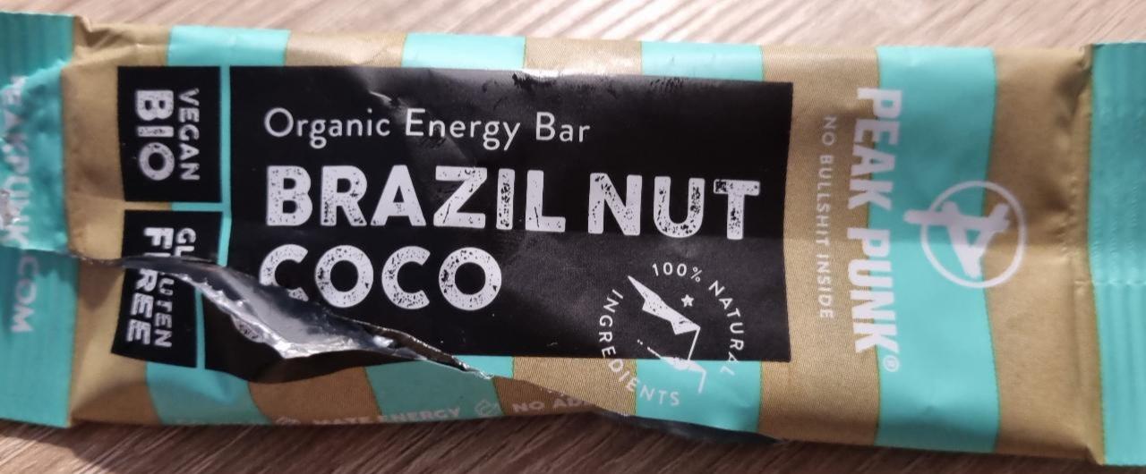Fotografie - Organic Energy Bar Brazil Nut Coco Peak Punk