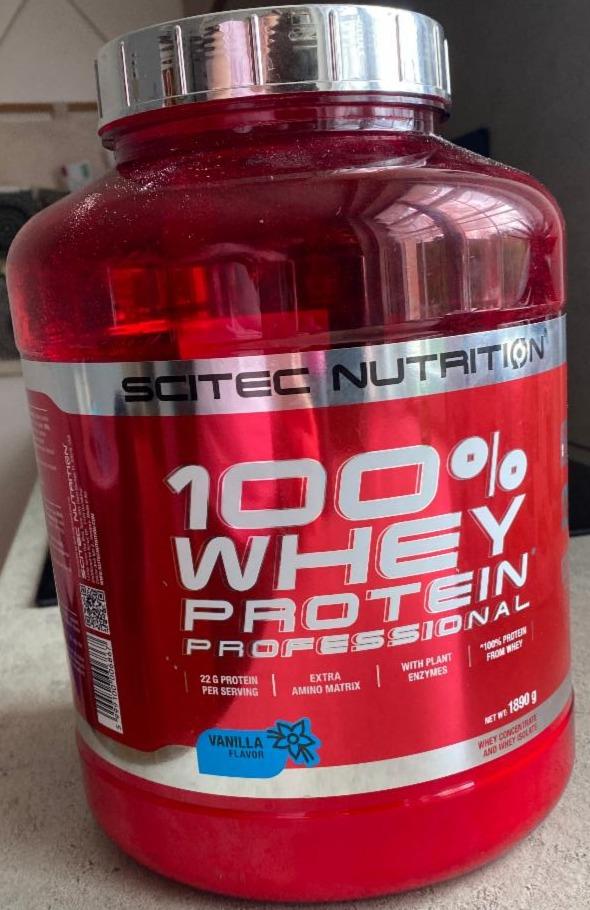 Fotografie - 100% Whey Protein Professional Vanilla SciTec Nutrition