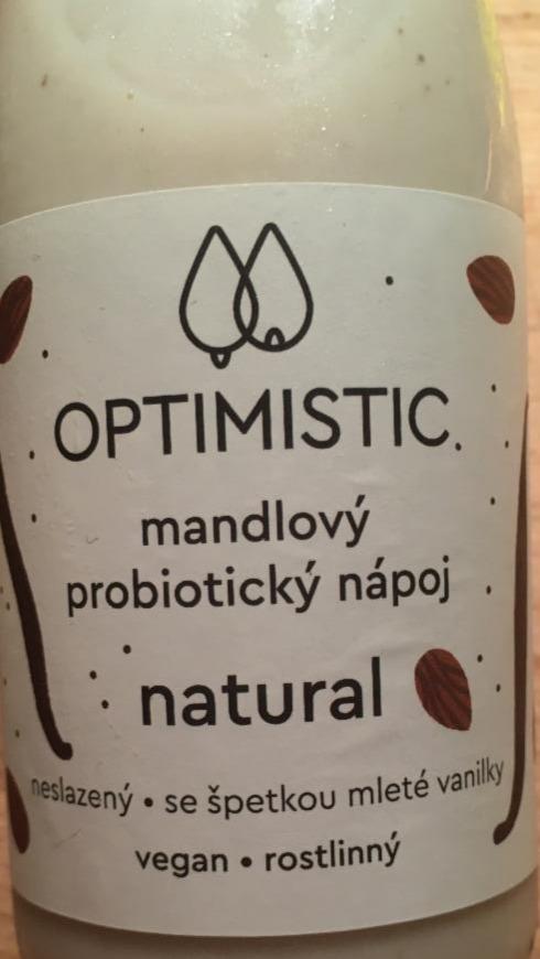 Fotografie - mandlový probiotický nápoj natural Optimistic