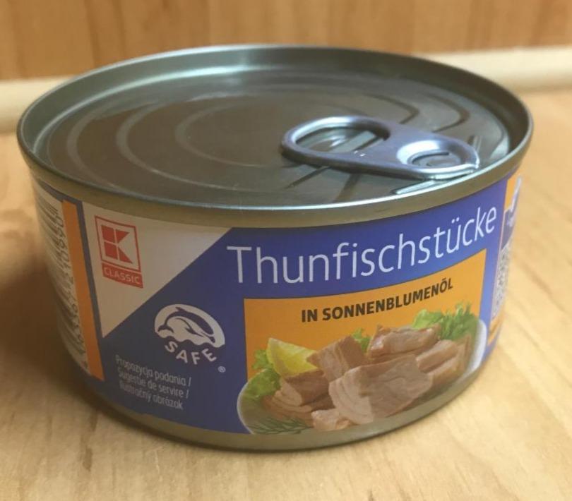 Fotografie - Thunfischstücke in sonnenblumenöl (tuňák ve slunečnicovém oleji) K-Classic