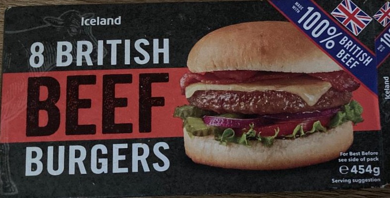 Fotografie - 8 British Beef Burgers Iceland