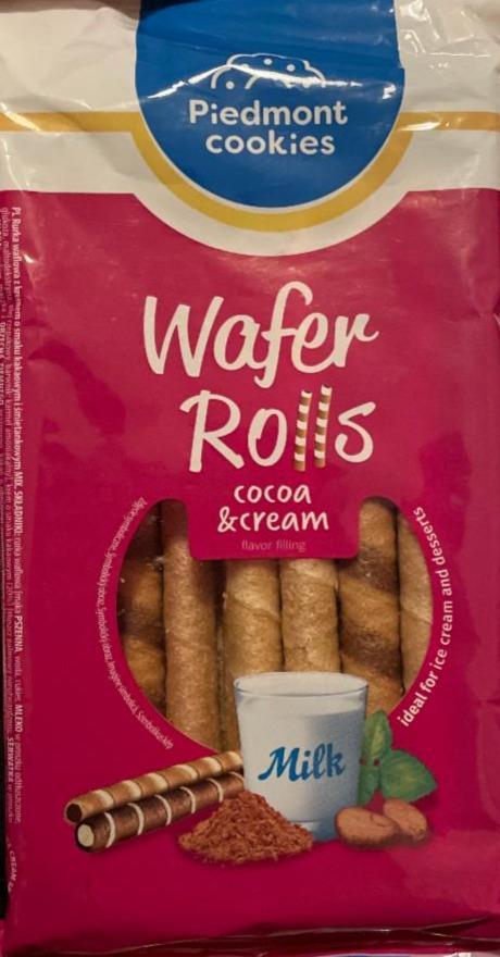 Fotografie - wafer rolls cocoa&cream piedmont cookies