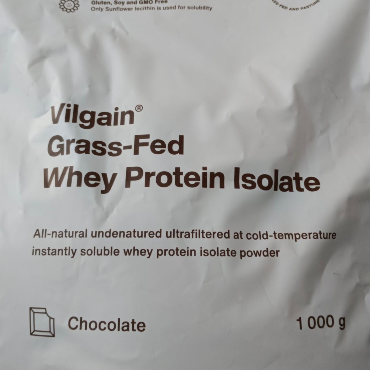 Fotografie - Grass-Fed Whey Protein Isolate Chocolate Vilgain
