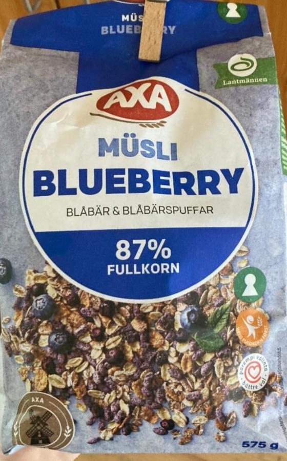 Fotografie - Müsli Blueberry 87% Fullkorn Axa