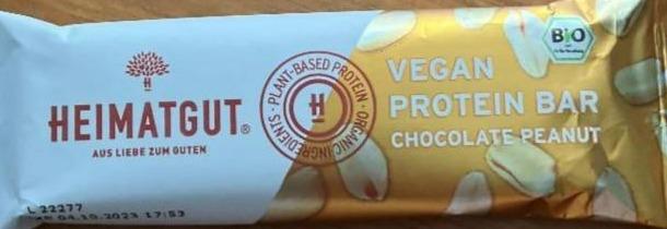 Fotografie - Vegan protein bar Chocolate peanut Heimatgut