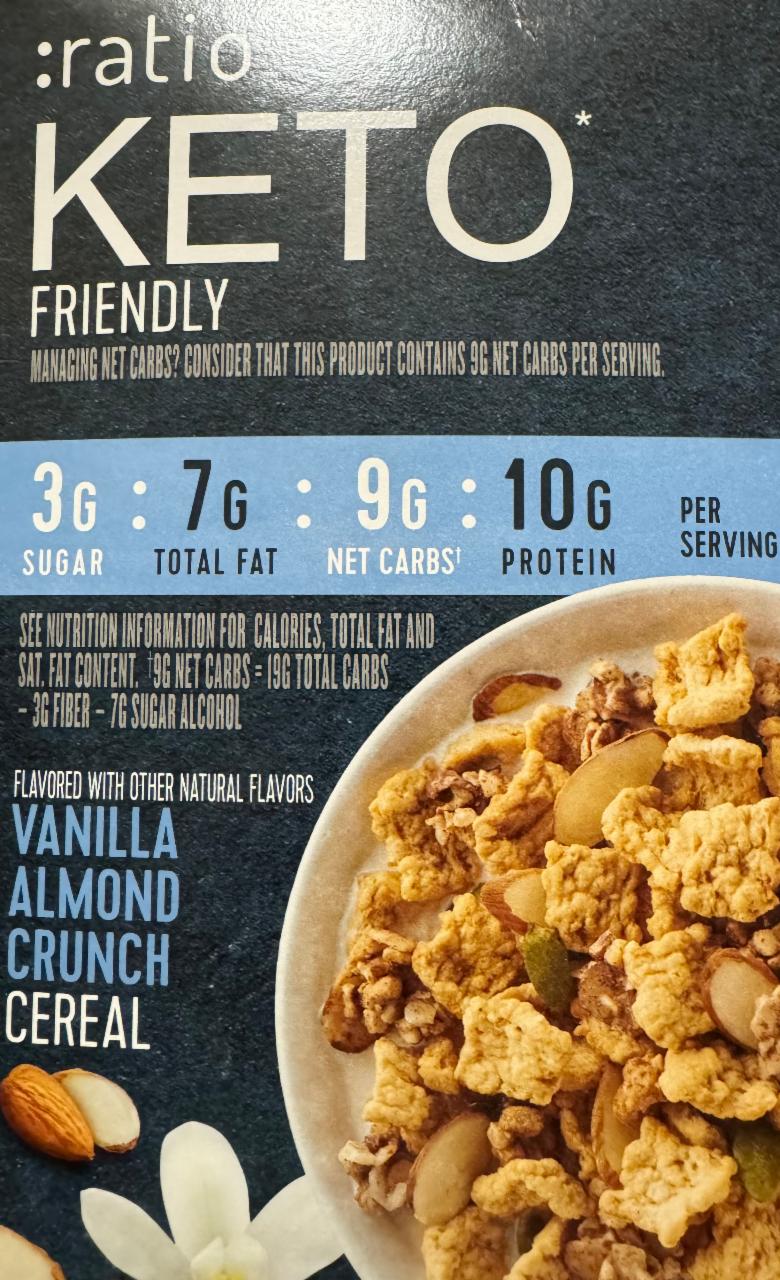 Fotografie - Keto friendly Vanilla Almond Crunch cereal :Ratio