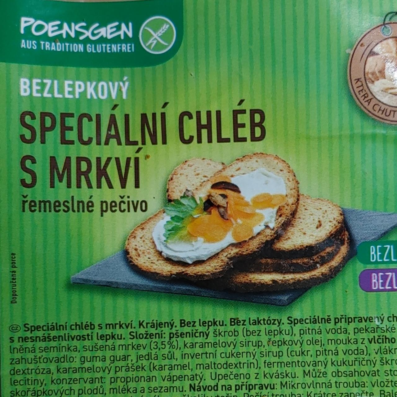 Fotografie - Bezlepkový speciální chléb s mrkví Poensgen