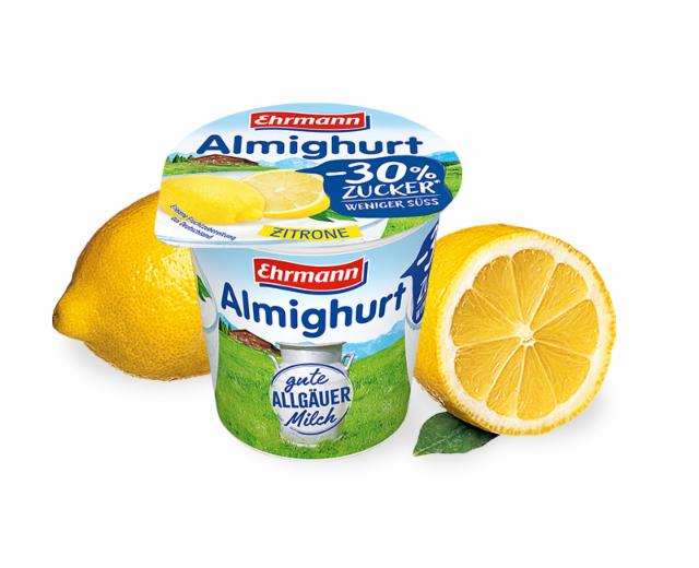 Fotografie - Almighurt Zitrone -30% Zucker Ehrmann