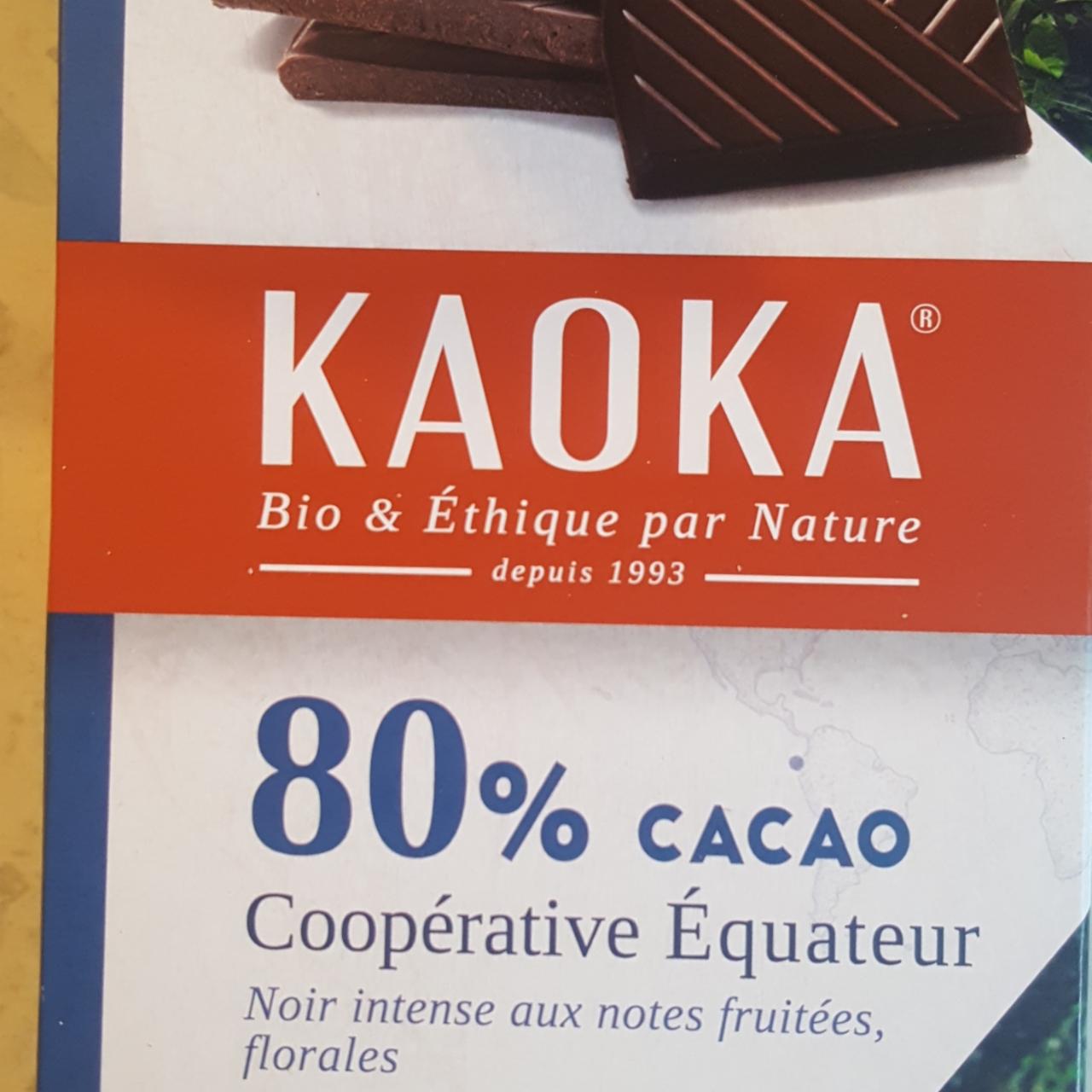 Fotografie - Bio hořká čokoláda 80% Ekvádor Kaoka