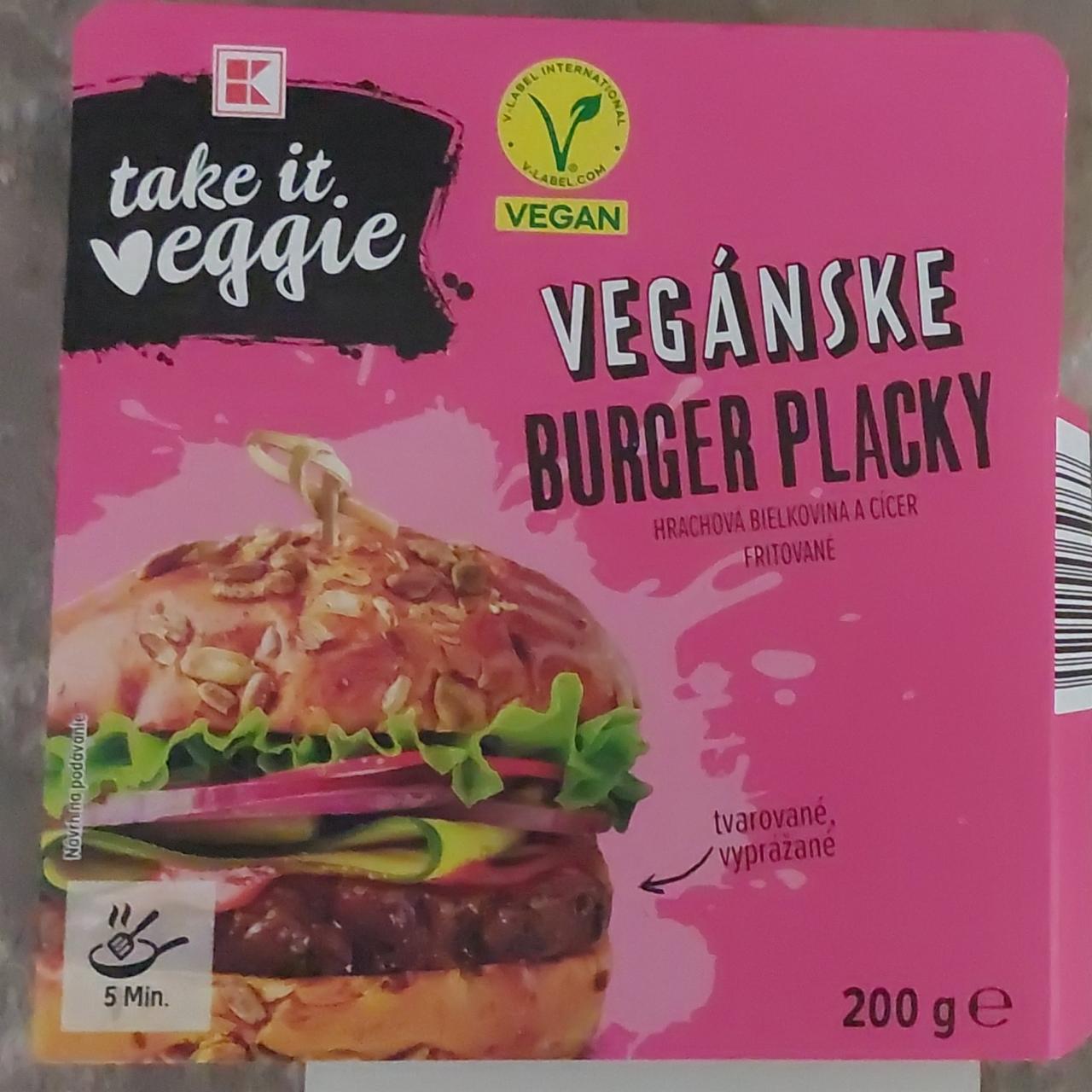 Fotografie - Vegánské burger placky K-take it veggie