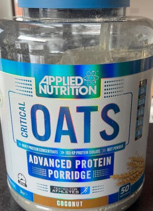 Fotografie - Oats Advenced Protein Porridge Coconut Applied nutrition