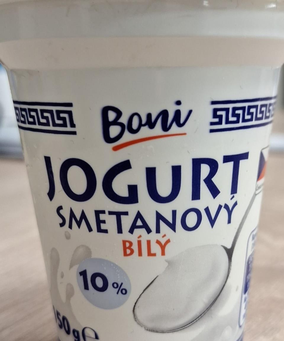 Fotografie - Jogurt smetanový bílý 10% tuku Boni
