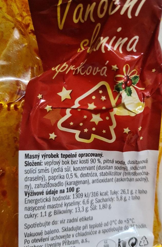 Fotografie - Vánoční slanina papriková Uzeniny Příbram