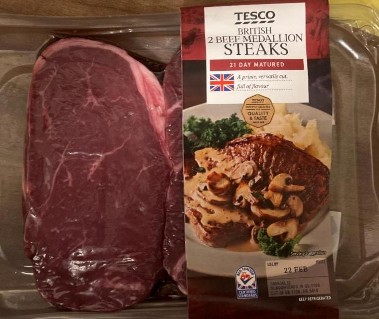 Fotografie - Irish 2 Beef Medallion Steaks Tesco [