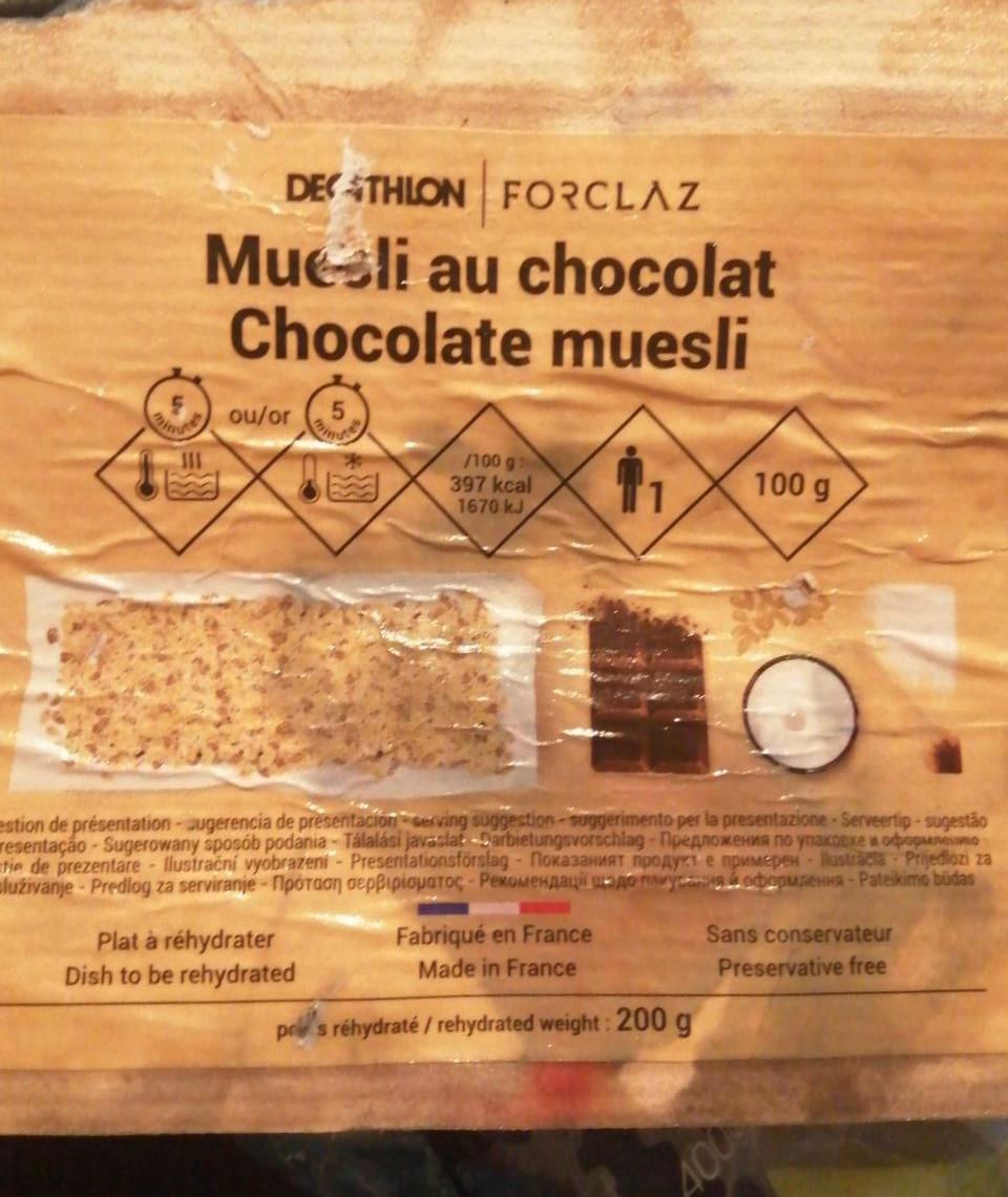 Fotografie - Chocolate muesli FORCLAZ Decathlon