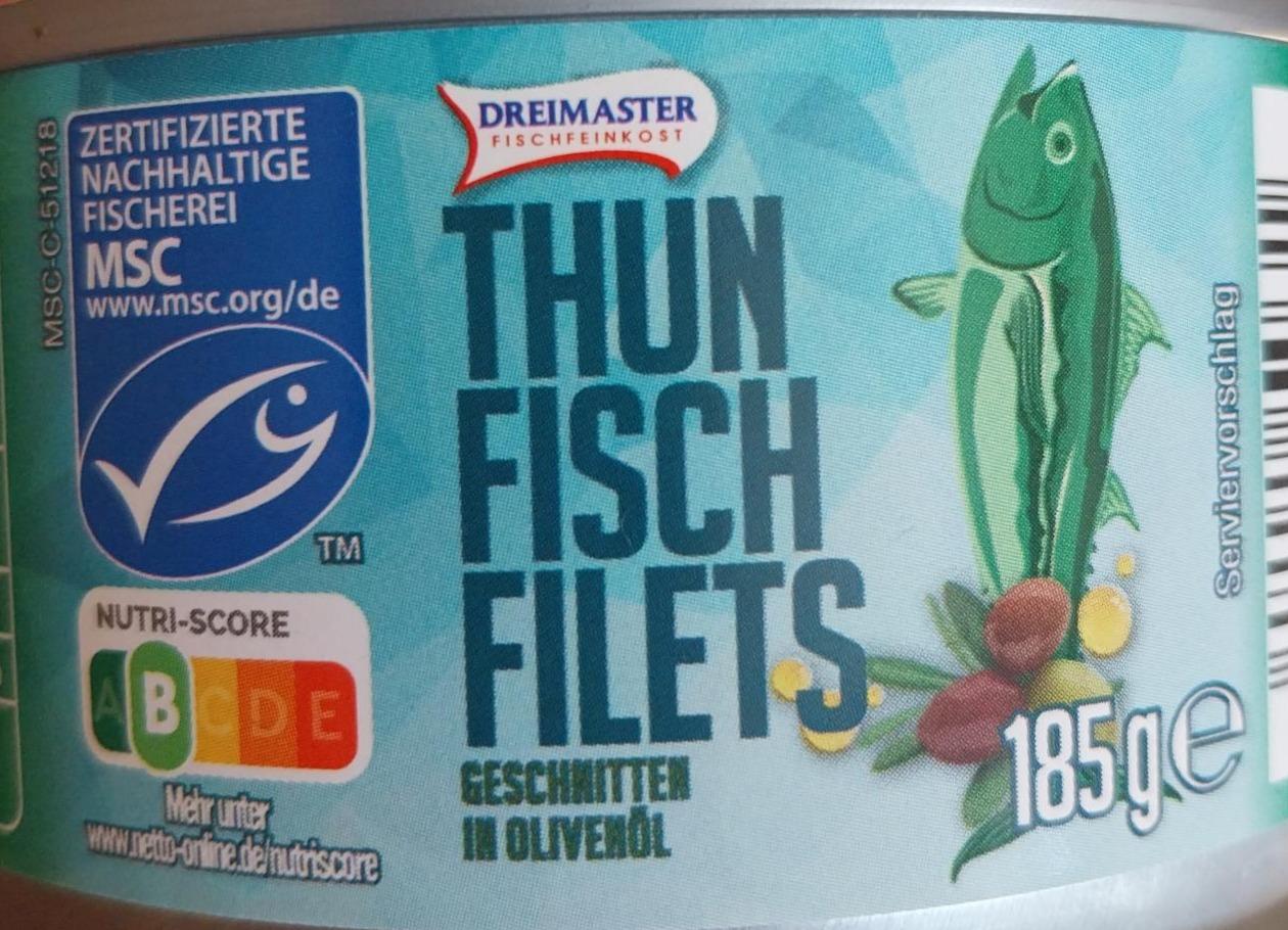 Fotografie - Thunfischfilets in Olivenöl Dreimaster