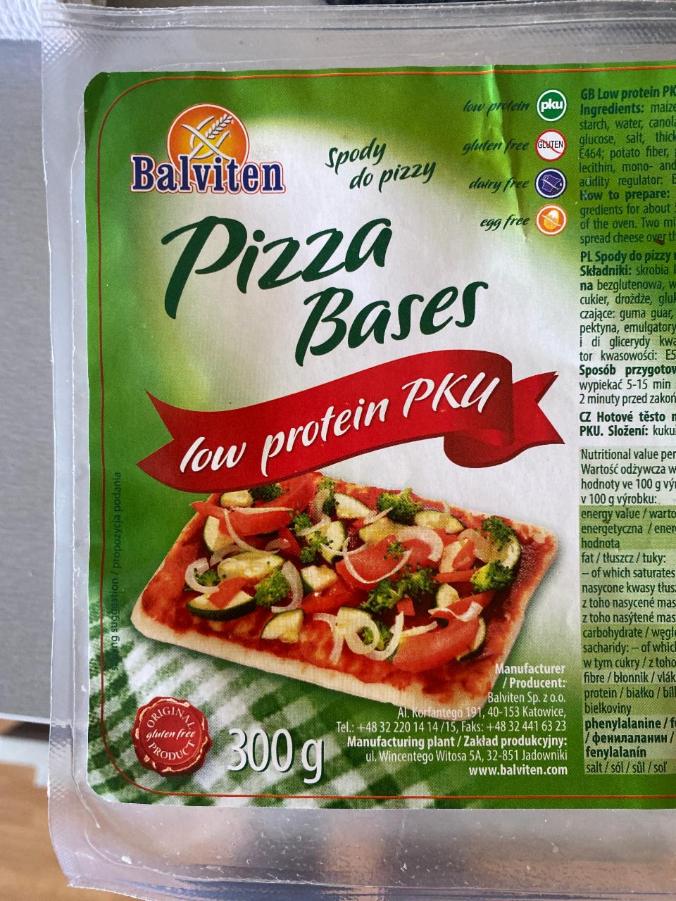 Fotografie - Pizza Bases low protein PKU Balviten