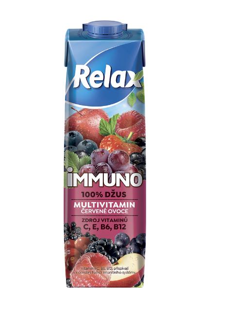 Fotografie - Immuno 100% Džus Multivitamin Červené ovoce Relax
