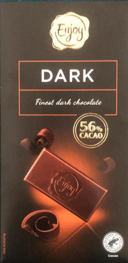 Fotografie - Dark Finest chocolate 56% cacao Enjoy