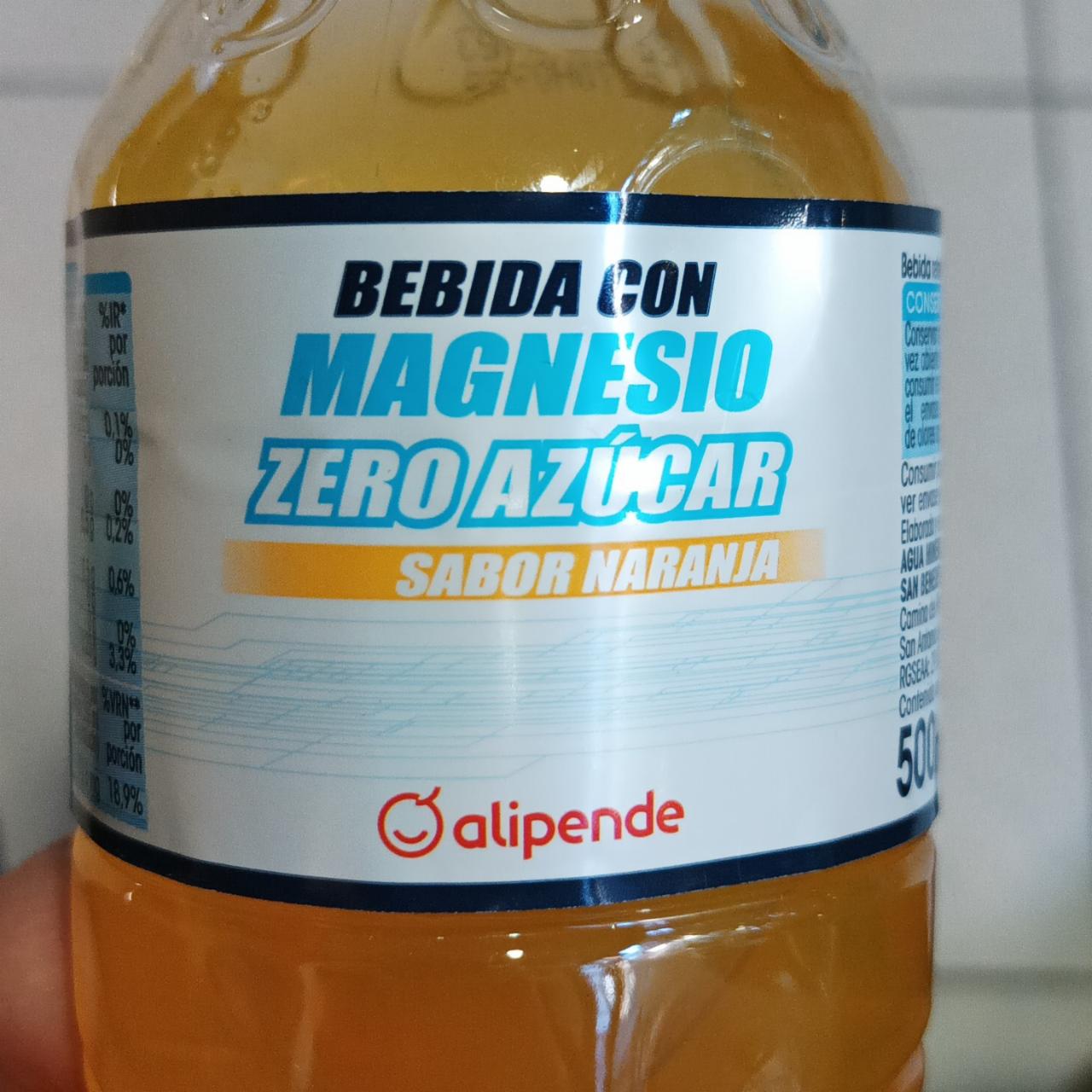 Fotografie - Bebida con Magnesio zero azúcar Sabor Naranja Alipende