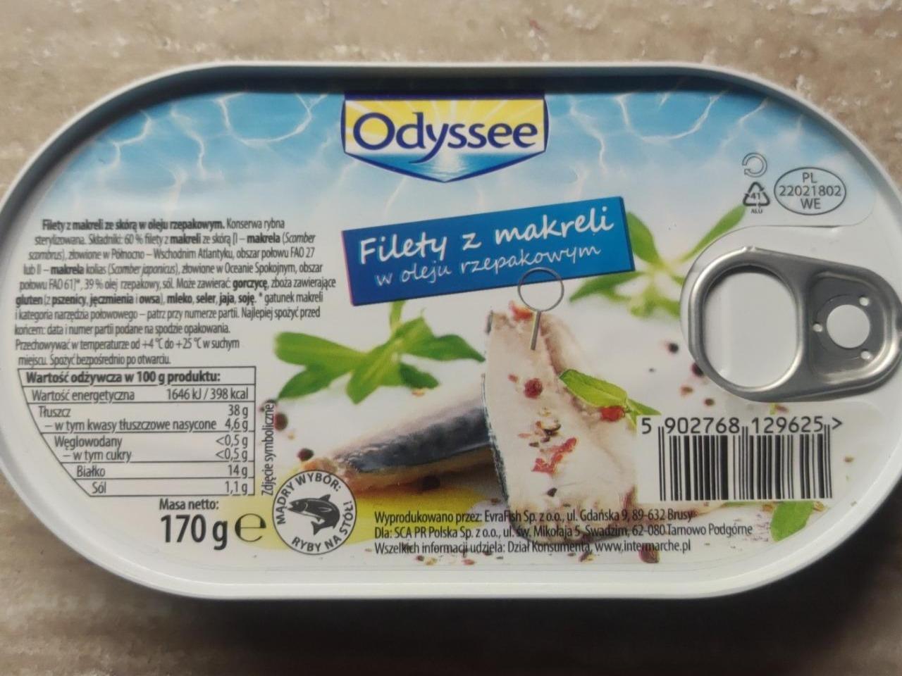 Fotografie - Filety z makreli w oleju rzepakowym Odyssée