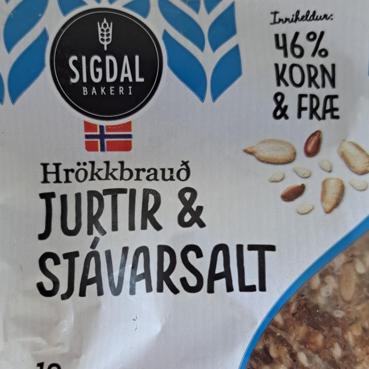Fotografie - Hrökkbrauð jurtir og sjávarsalt Sigdal Bakeri