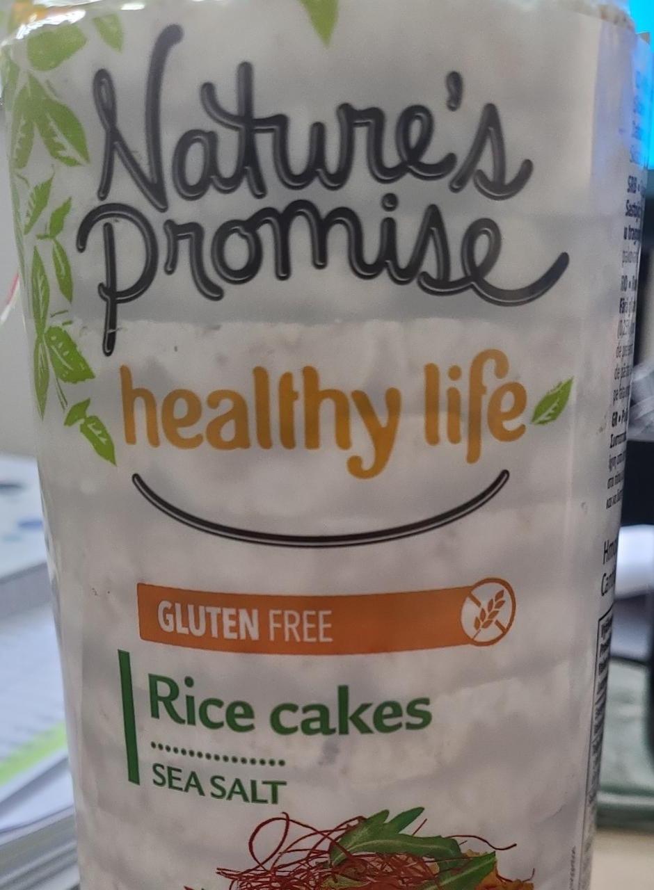 Fotografie - Rice cakes Sea salt Nature's promise healthy life